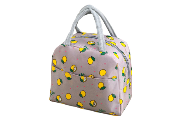 Is the colorful twill lunch bag suitable for carrying outdoors or to school?